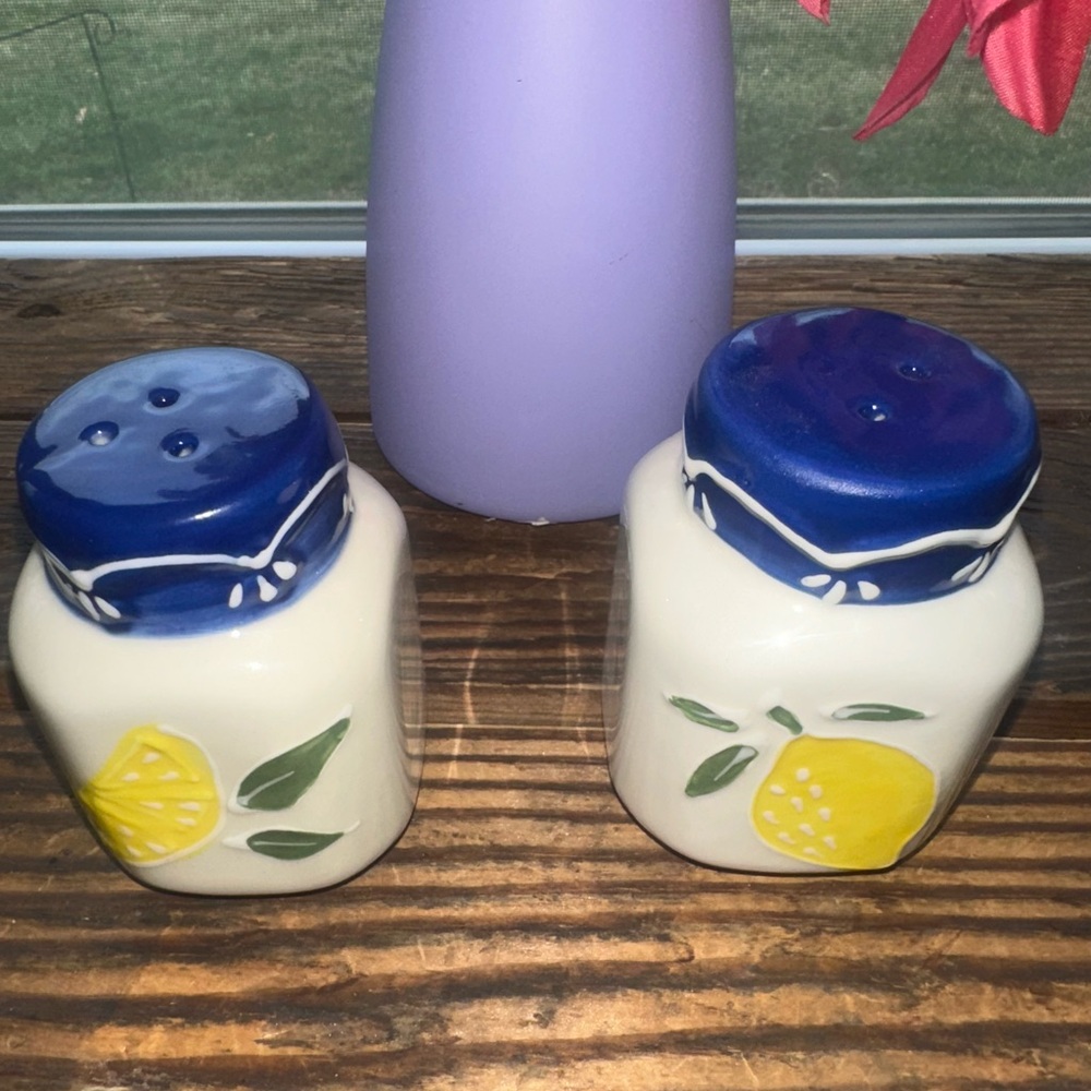 Lemon Design Salt and Pepper Shakers ~ New - Picture 6 of 6